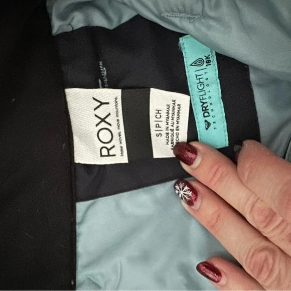 Light Blue/green Roxy Ski Pants size small - Picture 6 of 7